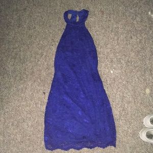 Darkish blue body-con dress